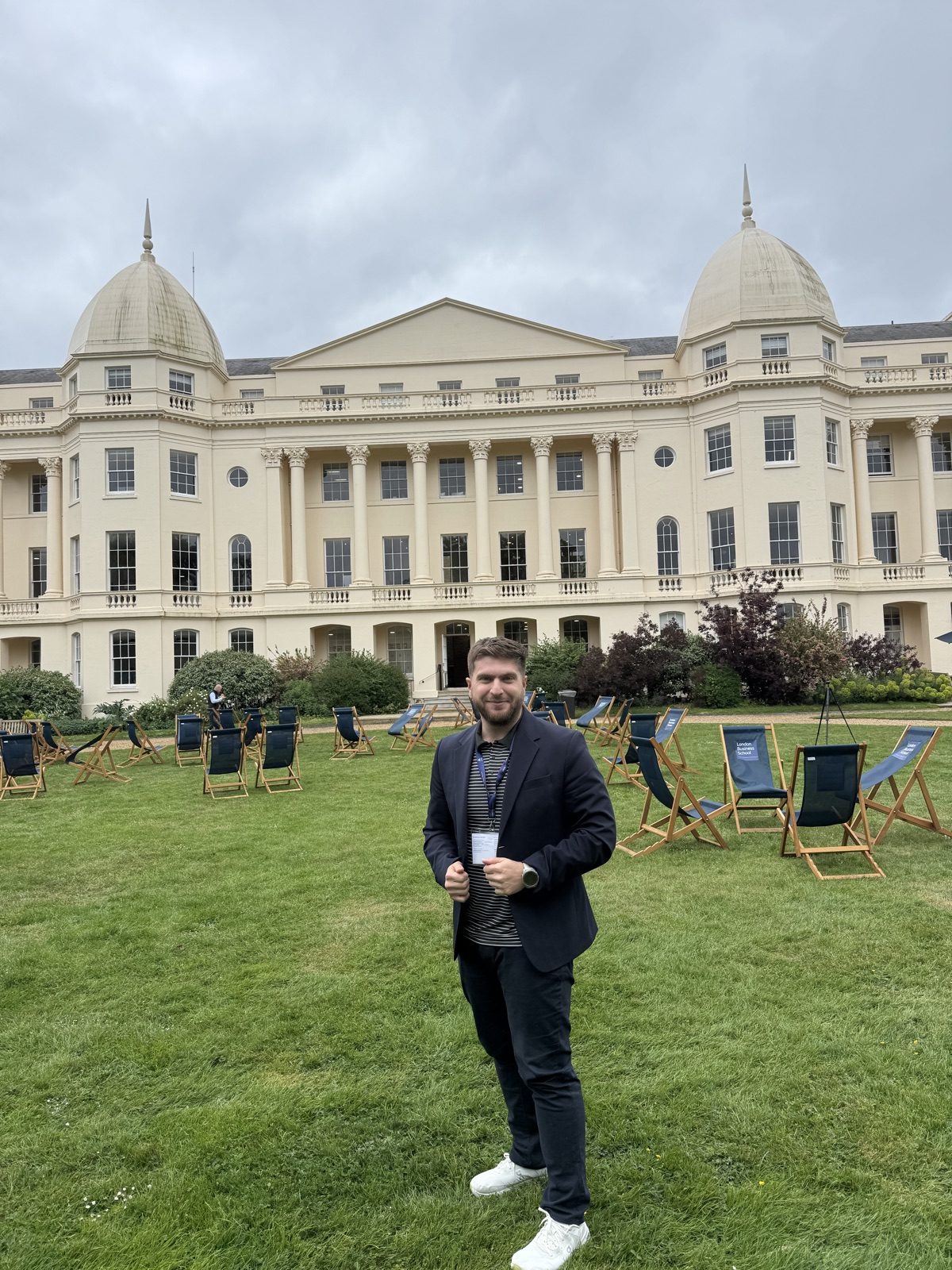 On campus between sessions