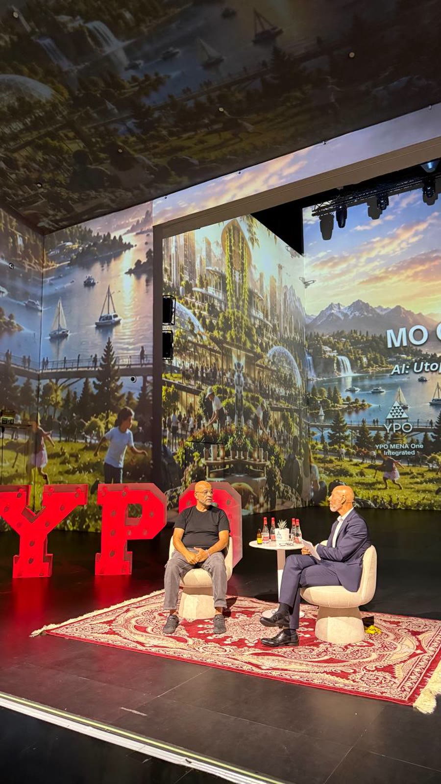 Fireside chat with Mo Gawdat on AI, utopia or dystopia. YPO MENA One Integrated